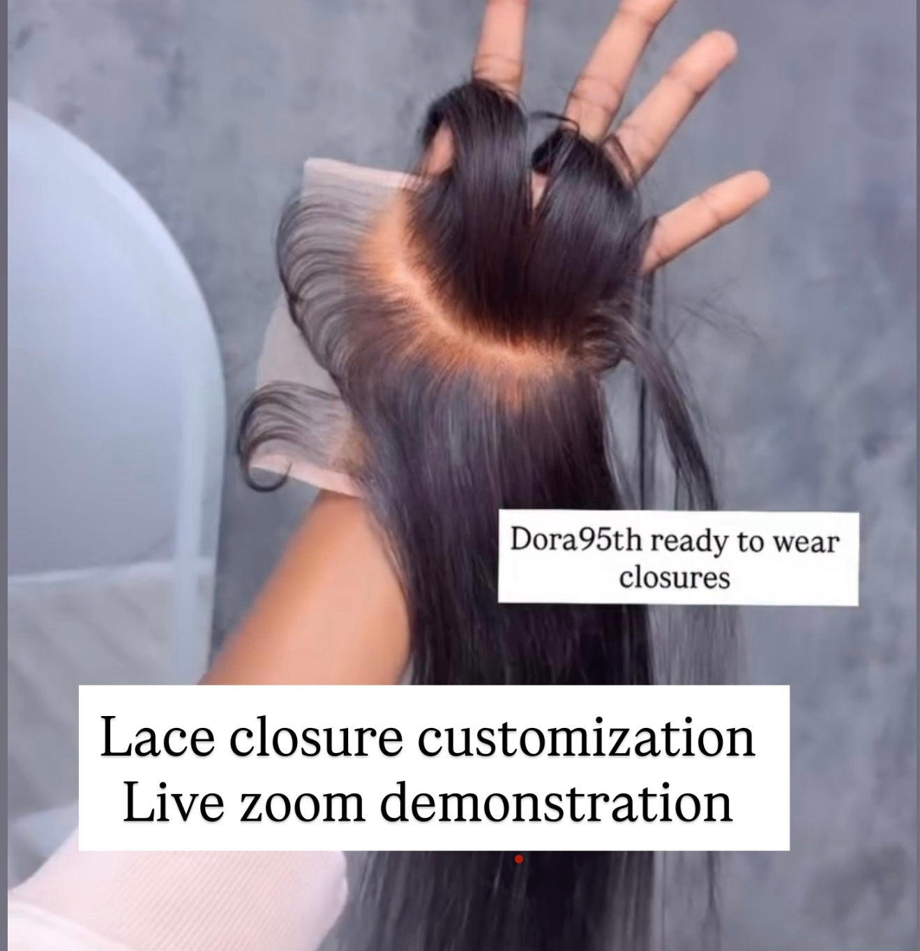 Lace closure full customization live zoom demonstration